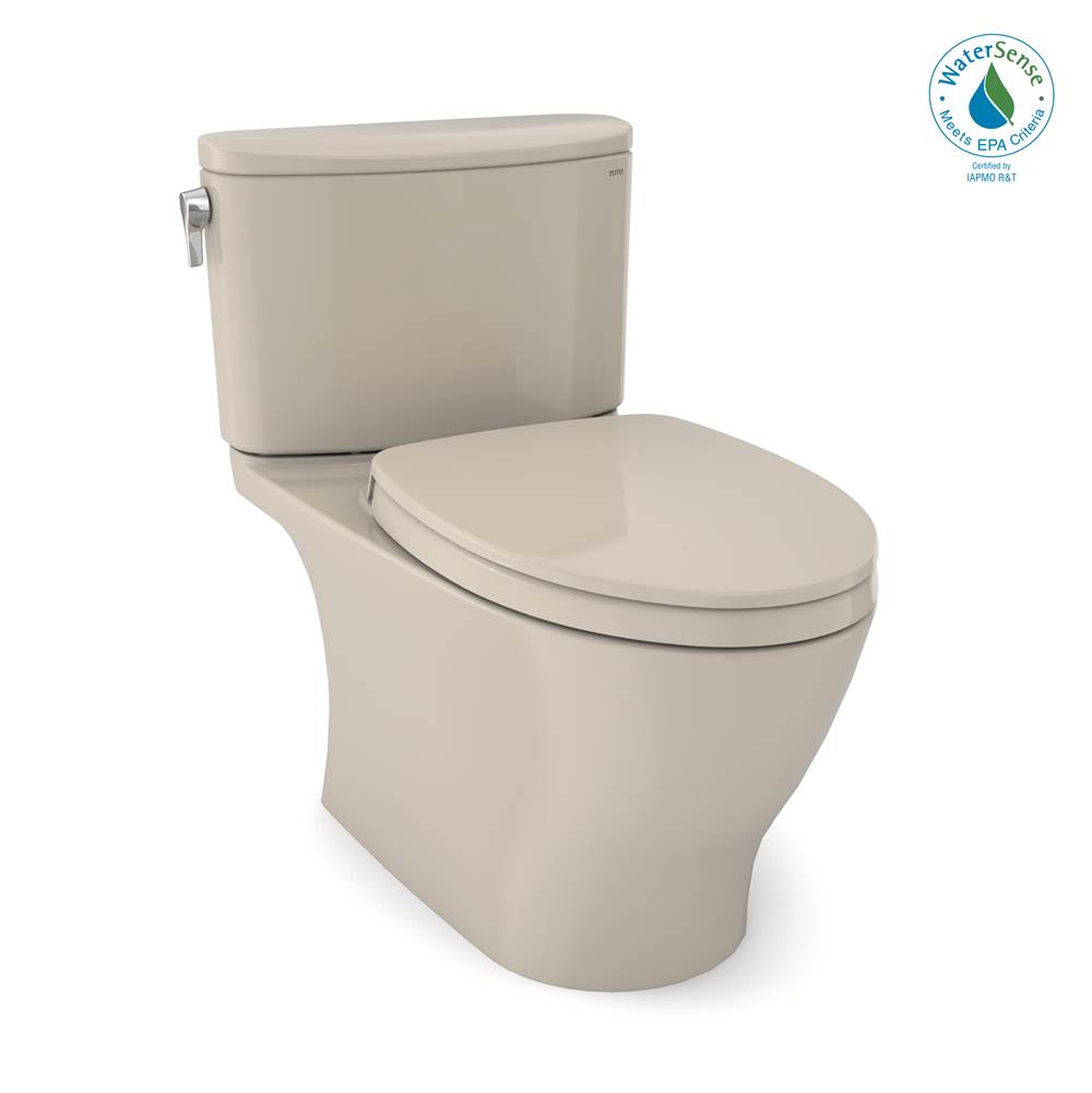 TOTO Toto® Nexus® One-Piece Elongated 1.28 Gpf Universal Height Toilet With Cefiontect® And Ss124 Softclose Seat, Washlet®+ Ready, Bone