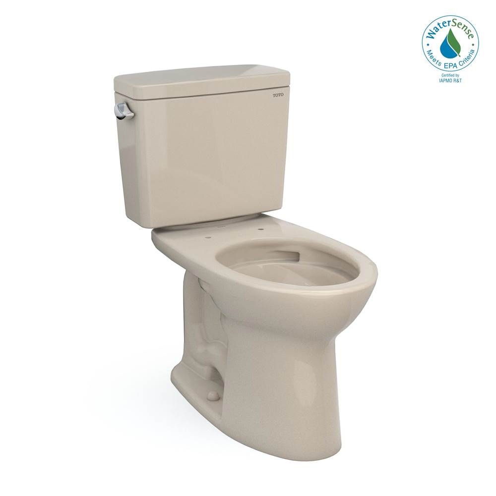 TOTO Toto® Drake® Two-Piece Elongated 1.28 Gpf Universal Height Tornado Flush® Toilet With Cefiontect®, Bone