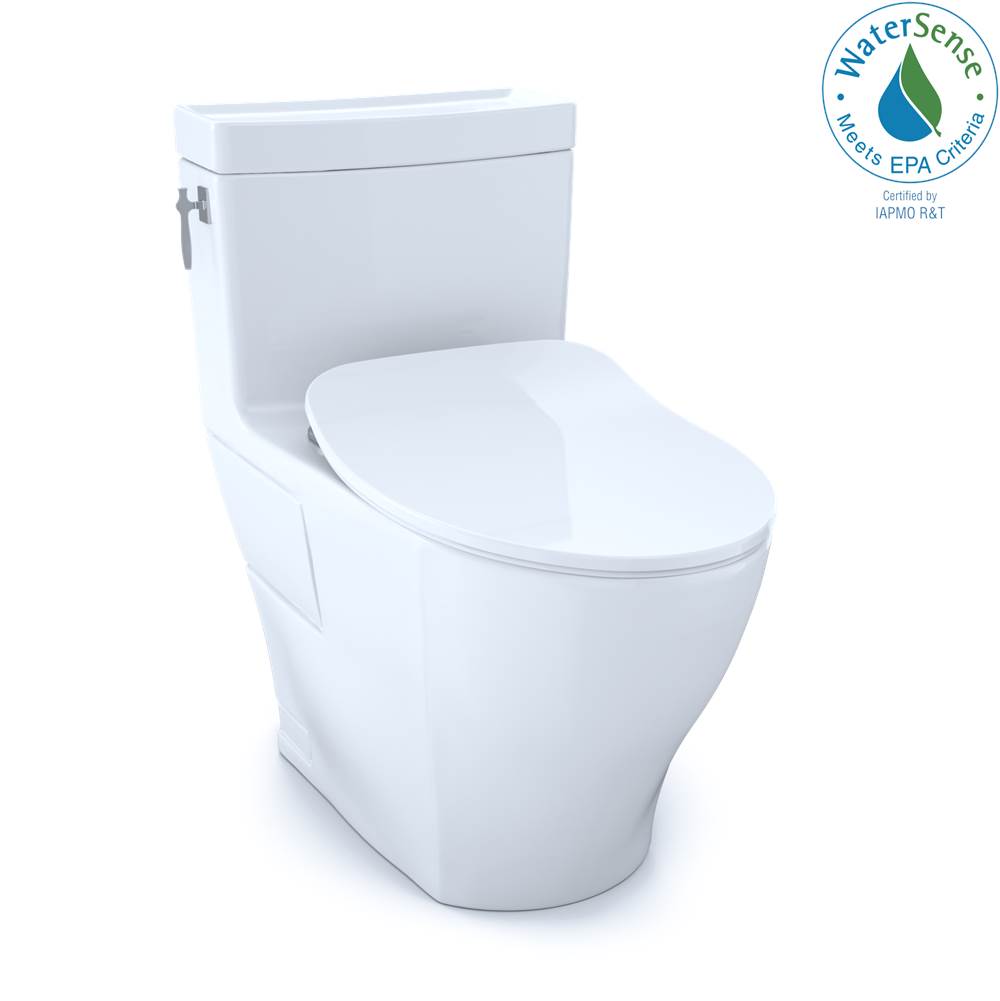 TOTO Toto® Aimes® One-Piece Elongated 1.28 Gpf Toilet With Cefiontect® And Softclose® Seat, Washlet®+ Ready, Cotton White