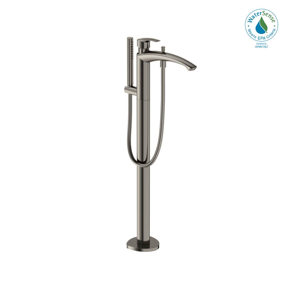 TOTO Toto® Gm Single-Handle Free Standing Tub Filler With Handshower, Polished Nickel
