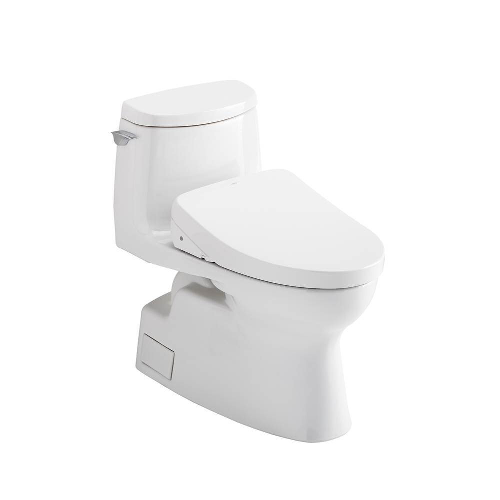 TOTO Toto® Washlet+® Carlyle® II 1G® One-Piece Elongated 1.0 Gpf Toilet And Washlet+® S500E Contemporary Bidet Seat, Cotton White