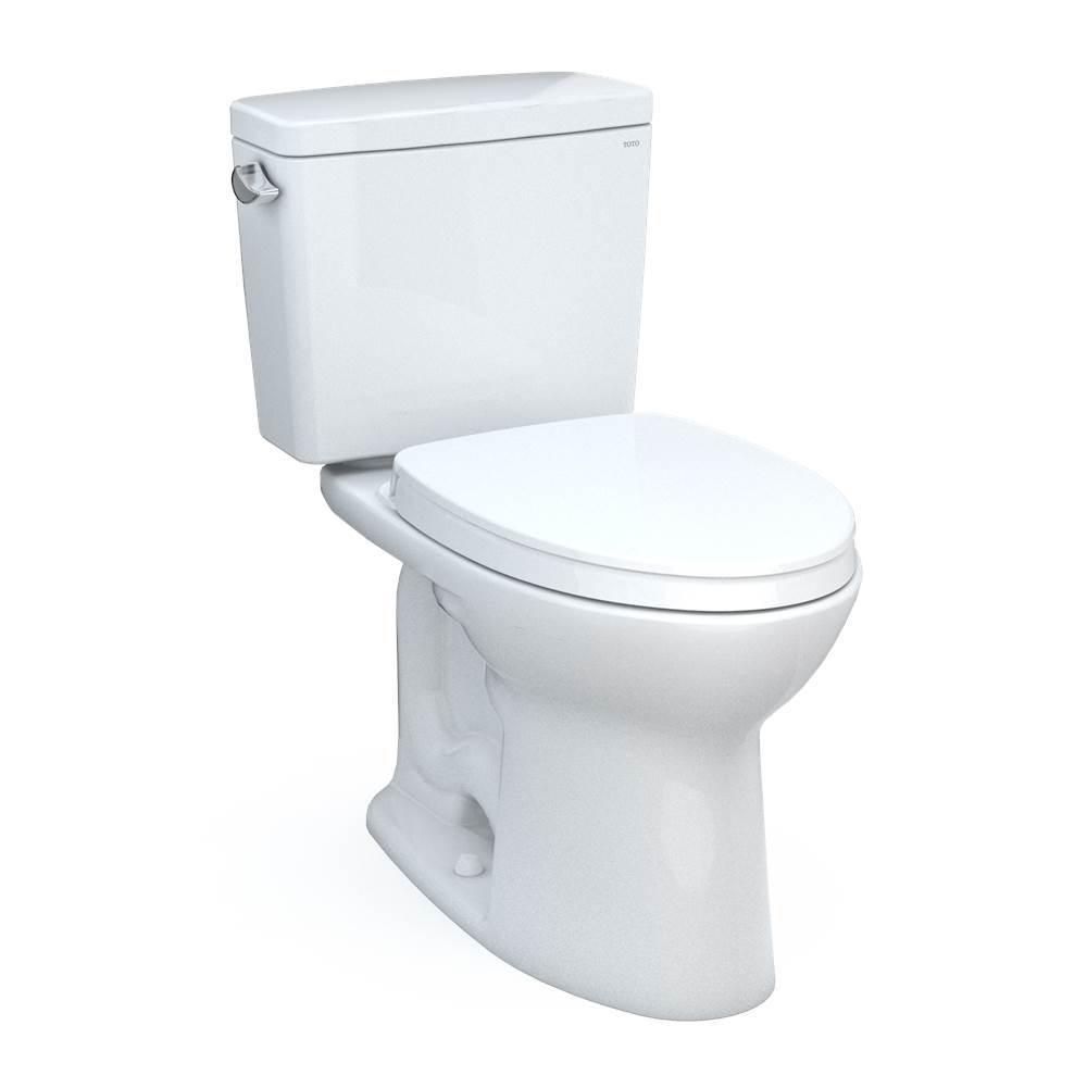 TOTO Toto® Drake® Two-Piece Elongated 1.6 Gpf Tornado Flush® Toilet With Cefiontect® And Softclose® Seat, Washlet®+ Ready, Cotton White