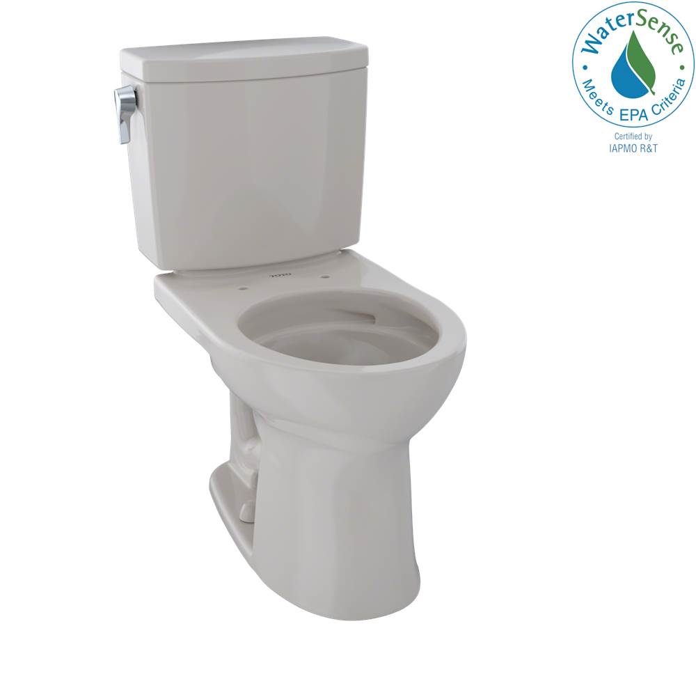TOTO Toto® Drake® II 1G® Two-Piece Round 1.0 Gpf Universal Height Toilet With Cefiontect, Sedona Beige
