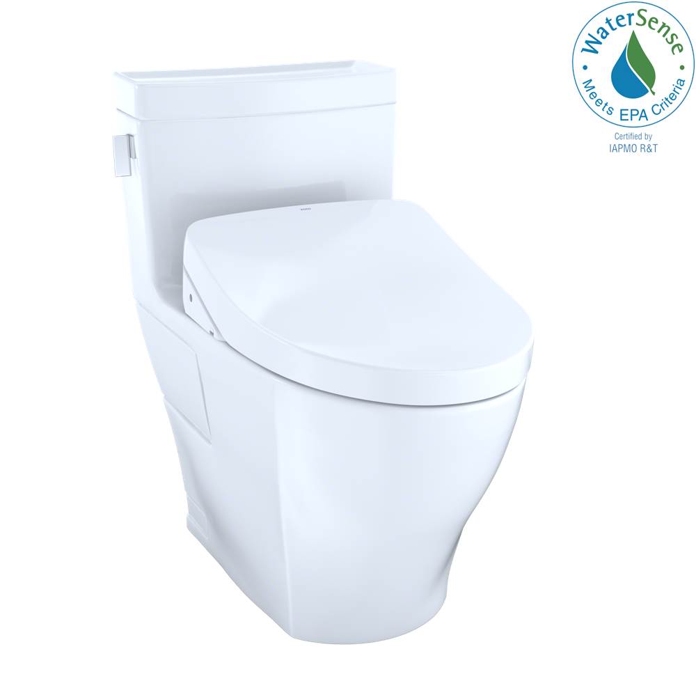 TOTO Toto Washlet®+ Legato® One-Piece Elongated 1.28 Gpf Toilet With Auto Flush S500E Bidet Seat, Cotton White