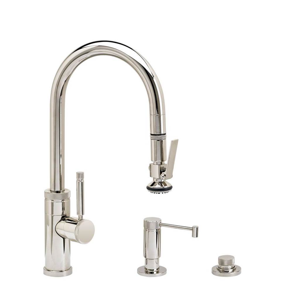 Waterstone Waterstone Industrial Prep Size PLP Pulldown Faucet - Lever Sprayer - 3pc. Suite